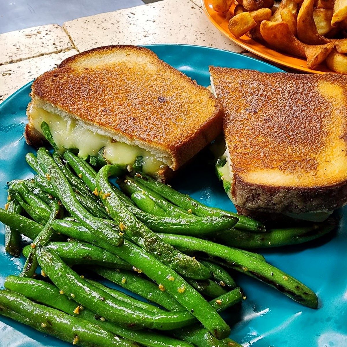 Gourmet Grilled Cheese Sandwich.