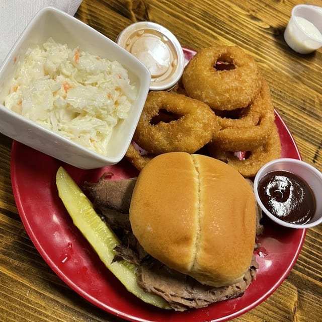 Sliced Brisket Sandwich.